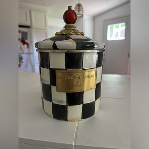 Mackenzie Childs Courtly Check Canister